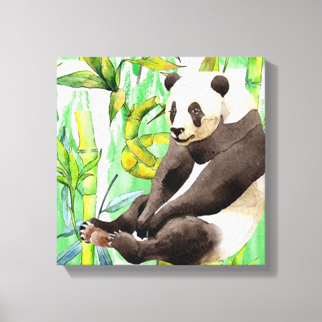 Zhen Zhen über die Panda auf Bamboo Leinwanddruck (Vorderseite)