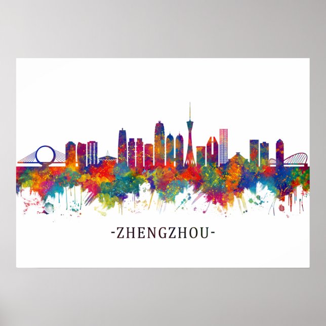 Zhengzhou China Skyline Poster (Vorne)