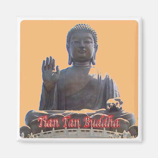 zHK020 TIAN TAN BUDDHA, Hongkong, Souvenir Kühlsch Magnet (Vorne)