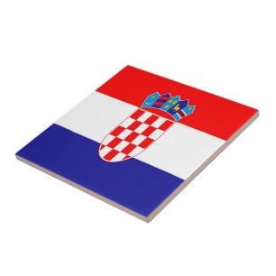 zHR001 KROATIEN, kroatische Flagge, Fliese