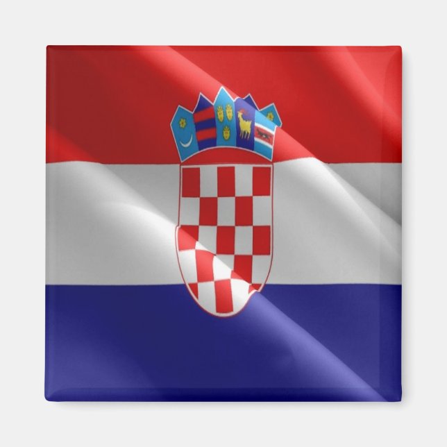 zHR002 KROATIEN, Kroatische Wellenflagge, Kühlschr Magnet (Vorne)