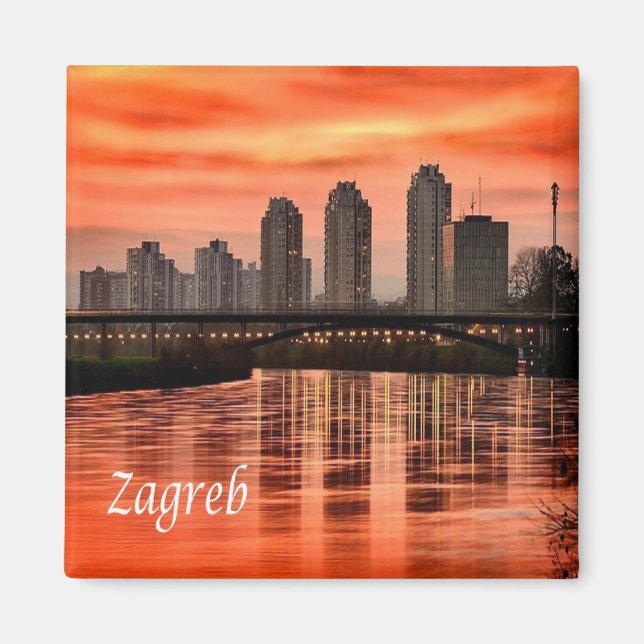 zHR004 ZAGREB, Kroatien, Europa, Kühlschrank Magnet (Vorne)