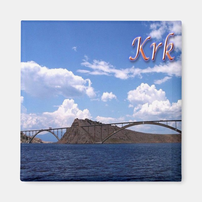 zHR016 KRK - Bridge - Croatia - Fridge Magnet (Vorne)