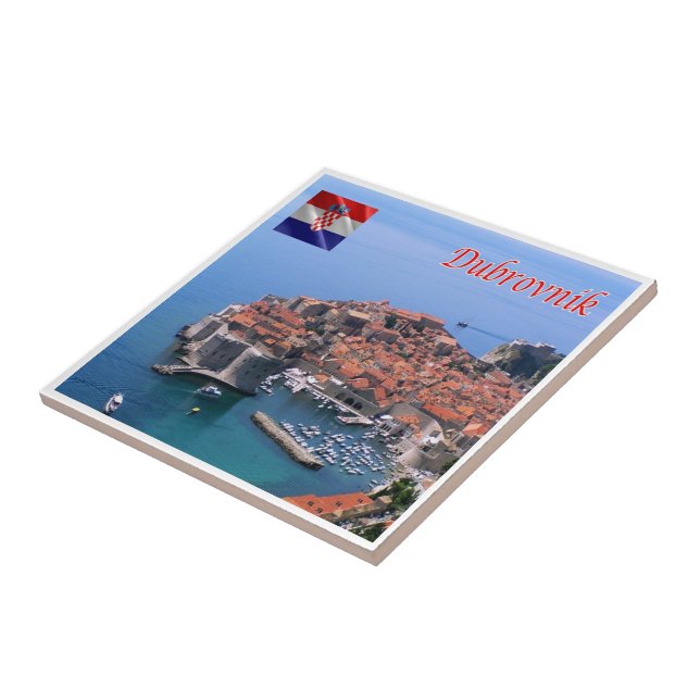 zHR018 DUBROVNIK, Kroatien, Fliese (Seite)