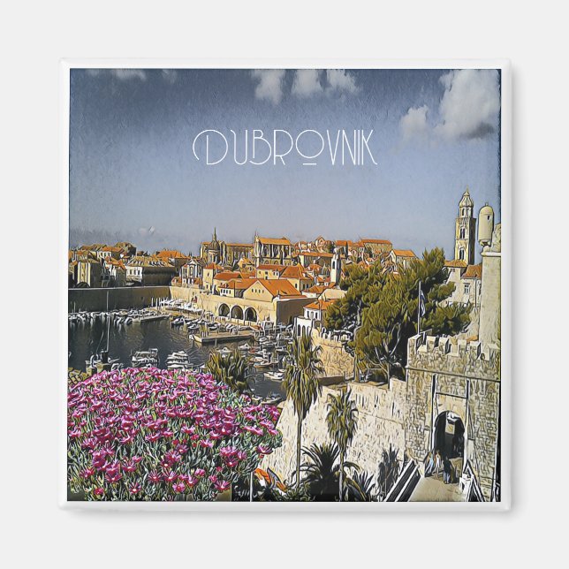 zHR019 DUBROVNIK, Kroatien, Kühlschrank Magnet (Vorne)