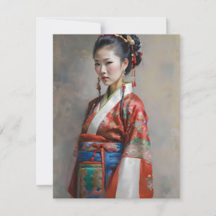 Zhuang Chinese Woman C Feiertagskarte