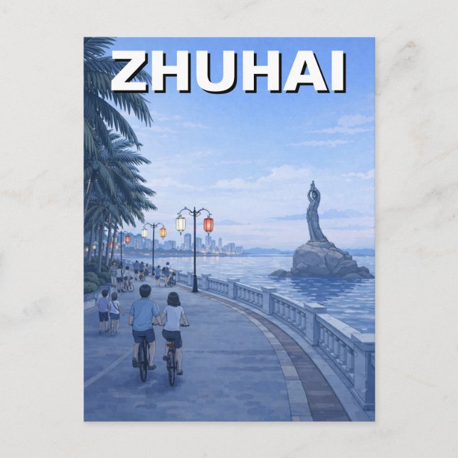 Zhuhai China Reise Postkarte (Vorderseite)