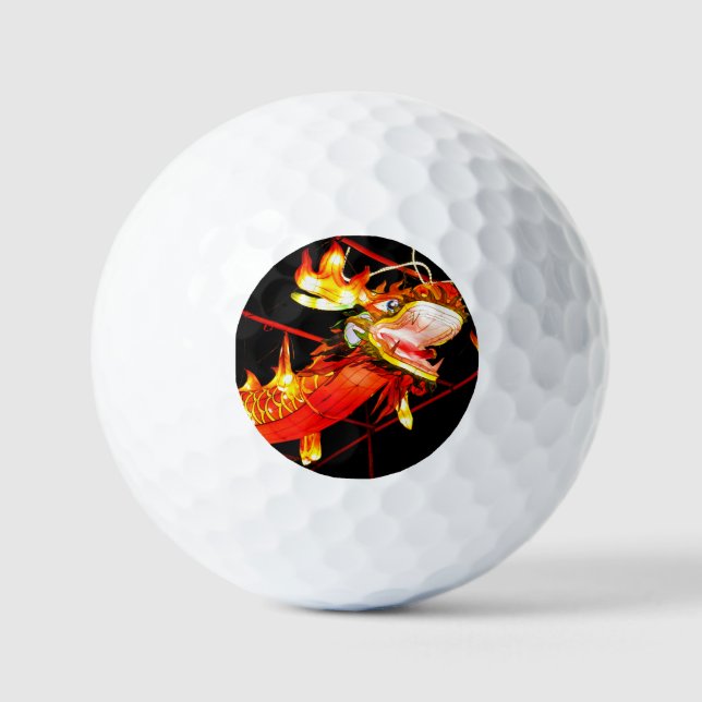 Zhulong Feuerdrache  Golfball (Vorderseite)
