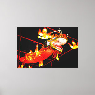 Zhulong Feuerdrache Leinwanddruck