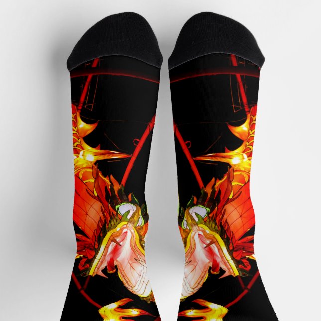 Zhulong-Feuerdrachensocken Socken (Oben)
