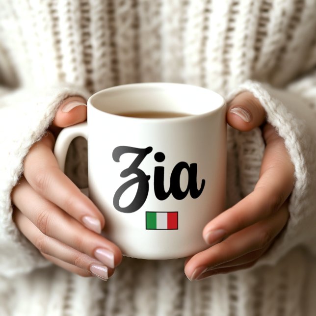 Zia (Aunt) Italian Flag Mug Kaffeetasse (Zia Mug for your Italian Aunt - Thoughtful gift for Auntie)