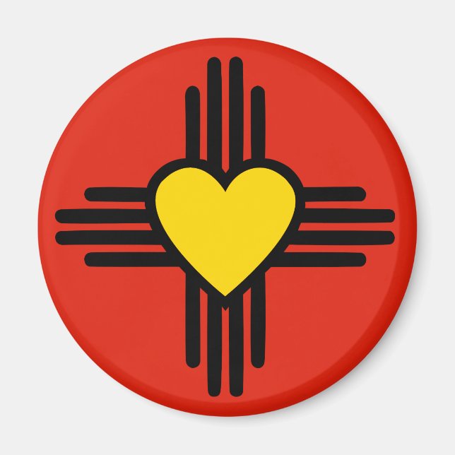 Zia Heart Symbol Magnet (Vorne)