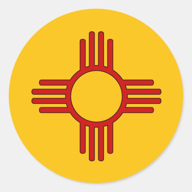 Zia Runder Aufkleber (Vorderseite)