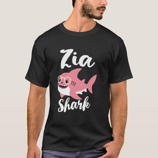 Zia Shark Muttertag Oma Lustig T-Shirt (Vorderseite)