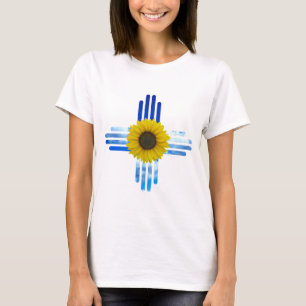 Zia Sky und Sonnenblumen T-Shirt