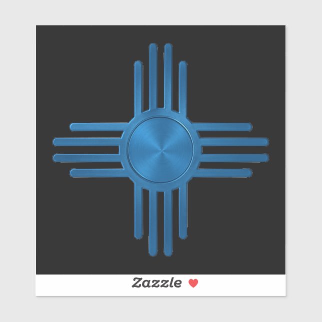 Zia Sun Blue  Aufkleber (Blatt)