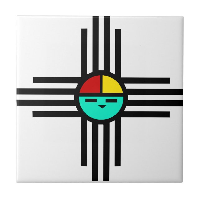 Zia Sun God Fliese (Vorderseite)