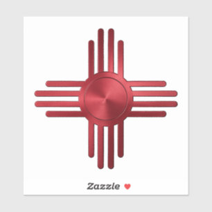 Zia Sun Red  Aufkleber
