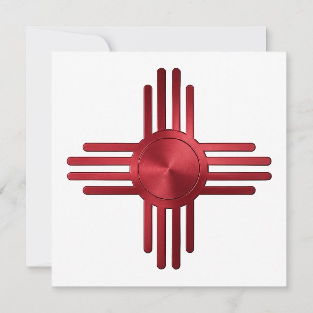 Zia Sun Red  Einladung (Vorderseite)