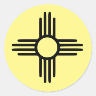 Zia Sun Runder Aufkleber