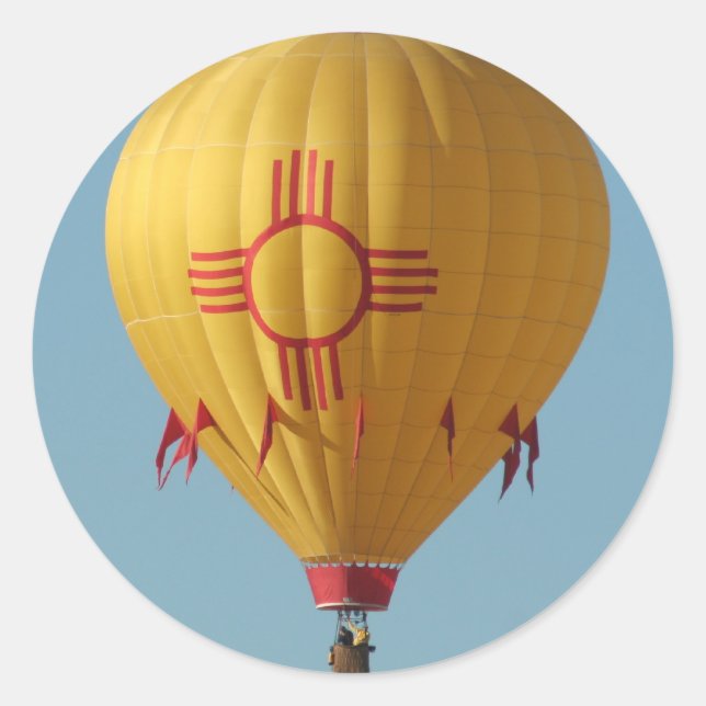 Zia Sun Symbol Hot Air Ballon Sticker (Vorderseite)