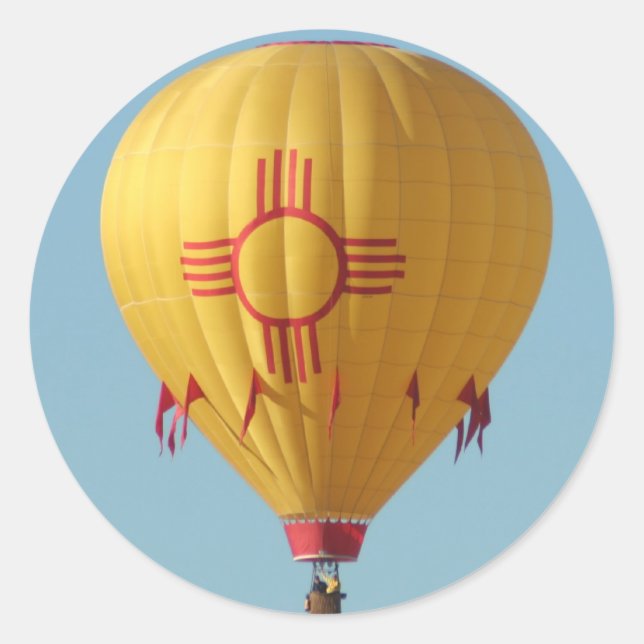 Zia Sun Symbol Hot Air Ballon Sticker (Vorderseite)