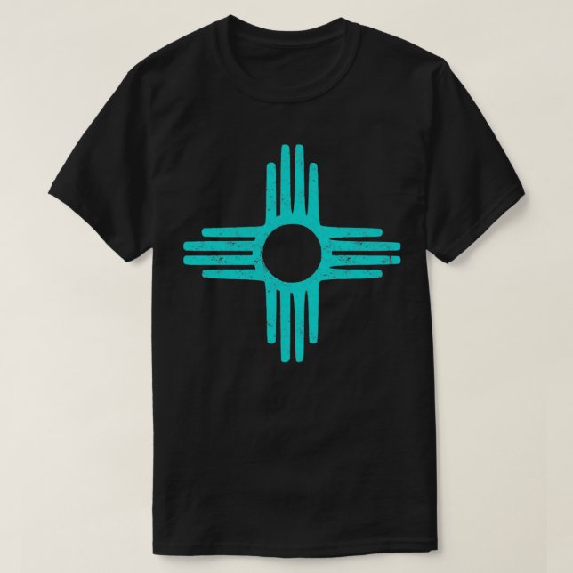 ZiaNew Mexico Türkis T-Shirt (Design vorne)