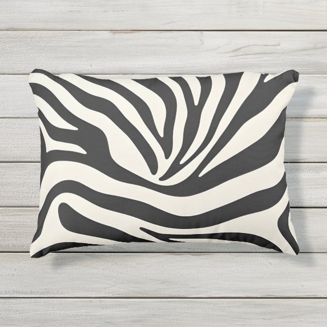 Zibbra-Inspiriert Streifenkissen Kissen Für Draußen (Vorderseite)
