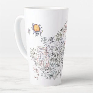 Zick-Zack-Doodlebug-Lattemug Milchtasse