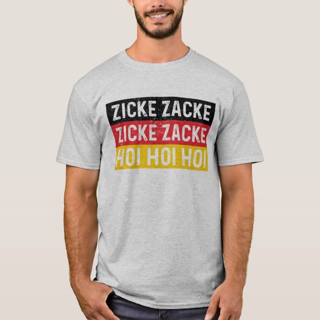 Zicke Zacke Hoi Oktoberfest Deutsche Fahne Fabel T-Shirt (Vorderseite)