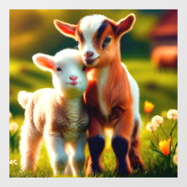 Zicklein Fensteraufkleber