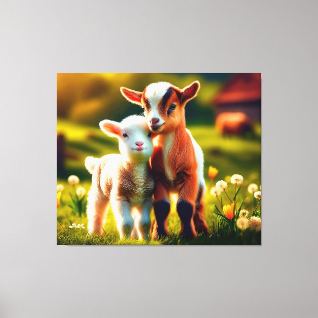 Zicklein Leinwanddruck (Vorderseite)