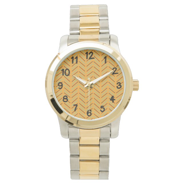 Zickzack 1970er armbanduhr (Vorderseite)