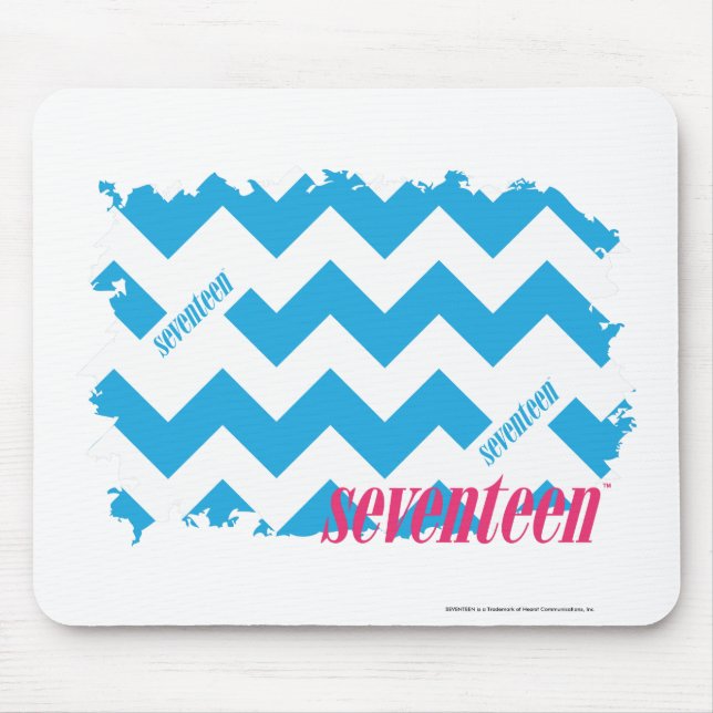 Zickzack-Aqua 3 Mousepad (Vorne)