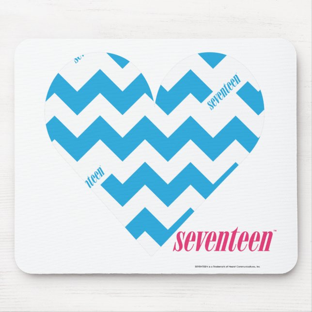 Zickzack-Aqua 4 Mousepad (Vorne)