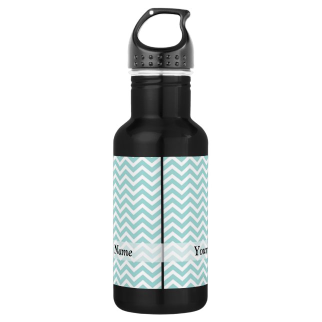 Zickzack Aqua-Muster Trinkflasche (Vorderseite)
