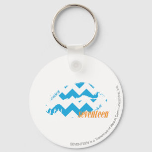 Zickzack-Aqua Schlüsselanhänger