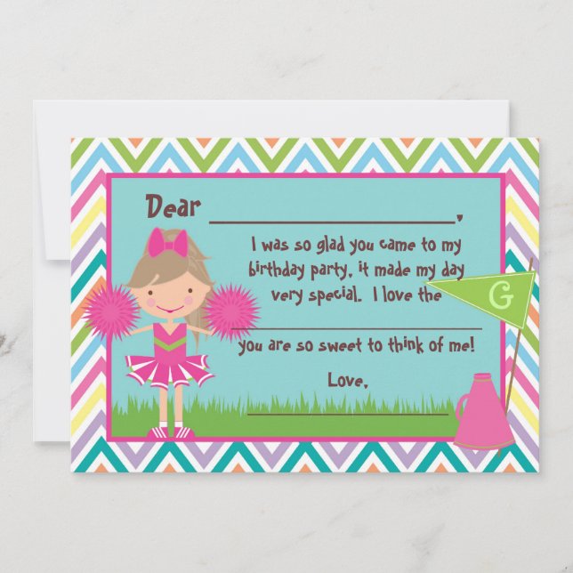 Zickzack Beifall-Ebene danken Ihnen Anmerkungen Dankeskarte (Vorderseite)