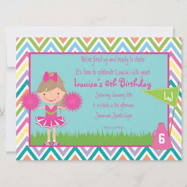 Zickzack Beifall-Party Einladung (Vorderseite)