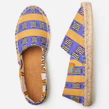 Zickzack + Blau + Gelbe Espadrille