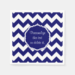 Zickzack, blau-weiß, dunkel- serviette