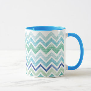 Zickzack blaue Tasse