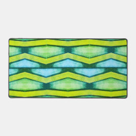 Zickzack blaue und grüne Grafik Schreibtischunterlage