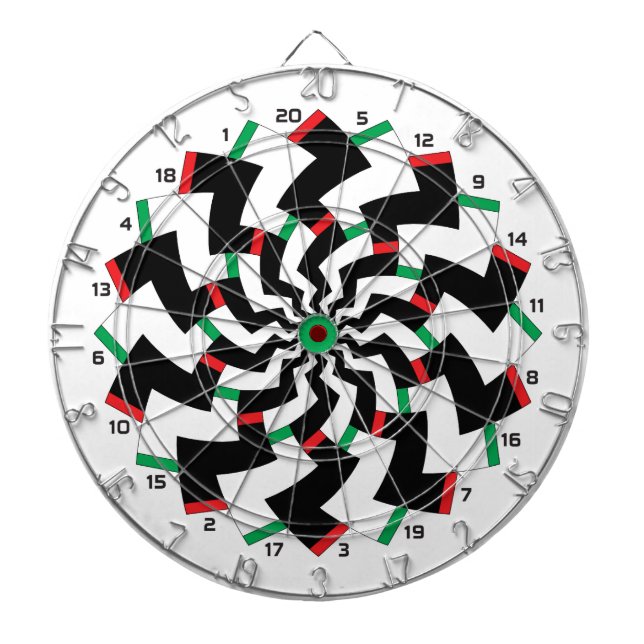 Zickzack-Dartscheibe gespiegelte Version  Dartscheibe (vorne)