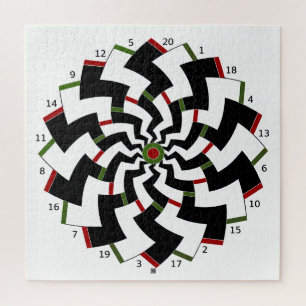 Zickzack-Design für Dartboard Puzzle