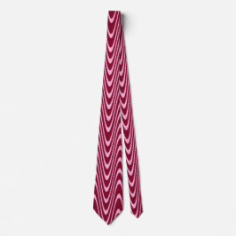 Zickzack Design in Rosa und Dunkelrot Krawatte