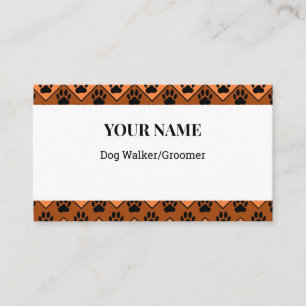 Zickzack Dog Walker Groomer Business Card Visitenkarte