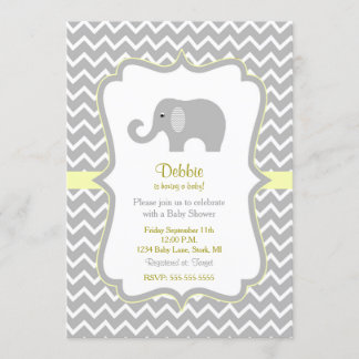 Zickzack Elefantendusche Einladung