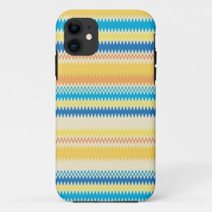 Zickzack Farbenfrohe Zigzag Streifenmuster iPhone 11 Hülle