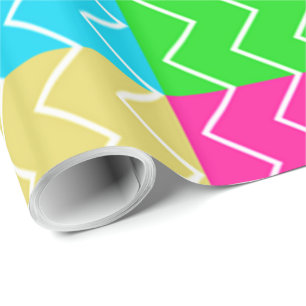 Zickzack Farbmuster Geschenkpapier